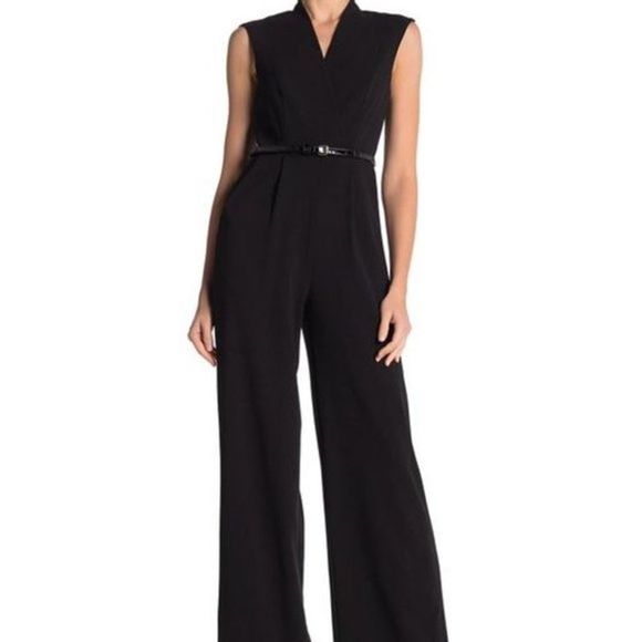 Calvin Klein Pants - New CALVIN KLEIN Draped V-Neck Jumpsuit Sz 14